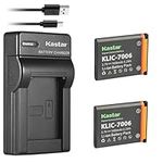 Kastar Battery (X2) & Slim USB Charger for Kodak KLIC-7006 K7006 & EasyShare M22, M23, M200, M522, M530, M531, M532, M550, M552, M575, M577, M580, M583, M750, M873, M883, M5350, M5370, MD30, Mini