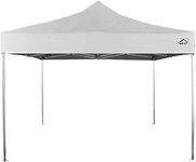 Impact Canopy 10x10 Aluminum Ultra Light Weight Pop Up Canopy Tent Impact Canopies Instant Sun and Rain Shelter with Roller Bag, White (040030001-VC)