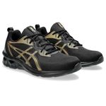 ASICS Mens Gel-Quantum 90 IV Black/Pure Gold Sneakers - 10 UK (1201A764.011)