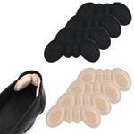 4 Pairs Foam Heel Pads for Shoes, Heel Insert for Shoes Too Big Anti Slip Cushion Grip for Loose High Heels Comfort Protector Liners for Women Men Back of Heel Fillers from Prevent Slipping Blisters