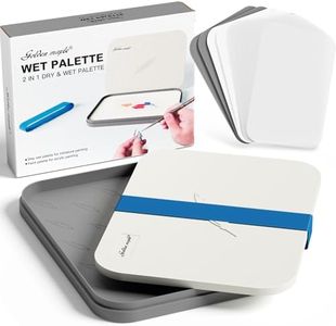 Wet Pallet for Painting Miniatures - Golden Maple 2 in 1 Dry and Wet Palette with Lid, Including 100PCS Palette Paper, 4PCS Sponges