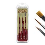 The Army Painter Hobby Starter Brush Set, 3 Paint Brushes for Acrylic Paint, Hobby Drybrush, Hobby Small Detail Brush And Hobby Standard Brush, Fine Tip Model Brush For Miniature Fantasy Painting