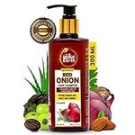 The Indie Earth Advanced Red Onion Shampoo 300ml/10 Fl.Oz with 15+ natural ingredients including Red Onion, Curry Leaf & Indian Alkanet Root