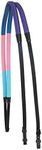 CHALLENGER 54" Horse English Black Leather Rubber Grip Multicolor Training Reins 805LR09