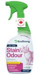 Eco Strong Cat Urine Enzyme Cleaner | Made in Canada | Powerful Probiotic Enzymatic Cleaner for Carpet, Upholstery, Litter Boxes, Laundry (Citrus - 946 mL)