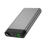 External Battery 26800 mAh, QC 3.0 22.5W PD 20W Portable Charger with 3 Outputs, Integrated Flashlight and Screen Power Bank, Compatible with Tablet Smartphone and Other Devices