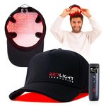 RedLight Innovation Red Light Therapy Hat Pro Growth Kit - Red Light Therapy Hair Cap for Hair Regrowth & Loss Support - Lightweight, Comfortable, Portable - Black, Unisex Adult, Baseball Cap