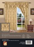 Elegant Comfort Penelopie Jacquard Look Curtain Panels, 54 by 84-Inch, Gold, Set of 2