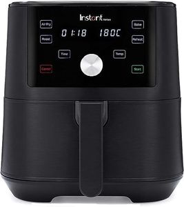 Instant Vortex Digital Single Drawer Air Fryer with Easy to Use 4 Smart Programmes - Air Fry, Bake, Roast and Reheat Capacity, Non-Stick and Dishwasher Safe Basket, Black - 3.8 Litre, 1400-1650W