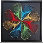 Wizardi String Art DIY Kit - Rainbow Swirl. Geometry Nail Painting F07-M12-2-DHGG29216