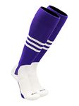 TCK Baseball Stirrup Socks Pattern B (Purple/White, X-Large)