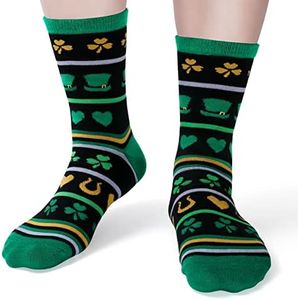 Nucinzua Stocking Stuffers for Women Men,Green Socks Men,Shamrock Socks Gifts,Funny Gifts For Mom Dad Teen Boys Girls