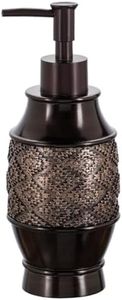 Creative Scents Dublin Brown Soap Dispenser for Bathroom - Decorative Lotion Dispenser with Durable Matching Pump for Countertop - Modern Liquid Soap Dispenser Holds 8 Oz.