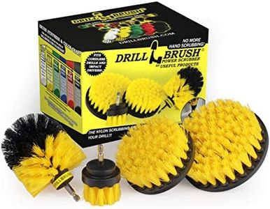 Drillbrush Shower Scrubber Cleaning Brush Set - Nylon Power Brush Tile and Grout Bathroom Cleaning Scrub Brush Kit - Power Scrubber Drill Brush Kit - Power Brush Drill Attachment Cleaning Scrubber