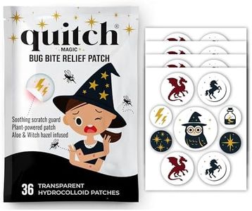 quitch Mosquito Bite Relief Magic Theme Patches, Bug Bite Anti Itch Cream Alternative for Kids and Baby, Insect Bite Relief, After Bite Relief, Travel Essential for Summer Camp, Cruise and Outdoors