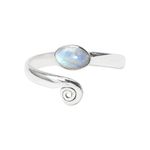 Rainbow Moonstone Stone Toe ring 925 Sterling Silver Girls Toe Ring Midi Ring Women Body Jewellery Adjustable Toe Ring Handmade Toe ring gemstone toe rings