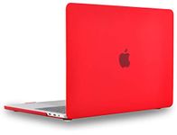 UESWILL Matte Hard Case Compatible with MacBook Pro 15 inch with Touch Bar & USB-C 2016 2017 2018 2019 Release Model A1990 A1707, Red