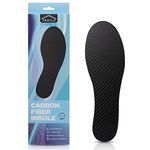 Carbon Fiber Insole 1 Piece, FAKILO Carbon Fiber Insoles Shoes Insert for Women Men, Rigid Support for Turf Toe, Foot Fractures, Hallux Rigidus, Mortons Toe, Suitable for Hiking, Walking, Sport-263mm