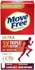 Move Free Ultra Triple Action Joint Support Supplement - Type II Collagen Boron & Hyaluronic Acid - Supports Joint Comfort, Cartiliage & Bones in 1 Tiny Pill Per Day, 30 Tablets (30 servings)*