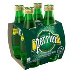 Perrier Natural Mineral Carbonated Water Sparkling - Pack of 4 Bottle, 4 x 330 ml