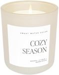 Sweet Water Decor Cozy Season Soy Candle - Woods, Warm Spice, and Citrus Scented Candle for Home - 15oz Tan Matte Jar, 70+ Hour Burn Time, Made in the USA - Winter Candles for Home