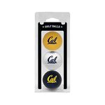 Team Golf NCAA California Golden Bears 3 Golf Ball Pack Regulation Size Golf Balls, 3 Pack, Full Color Durable Team Imprint