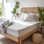 HADI LONDON Bamboo Waterproof Mattress Protector for Single Double King Size Bed Ultra Soft Breathable Anti Allergy Quilted Super King Mattress Cover with 30 cm Deep Fitted Pocket (White, King)