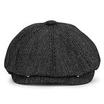 KeepSa Newsboy Cap Baker Boy Hat Flat Caps - 8 Panel Peaky Herringbone Tweed Gatsby Hat Ivy Irish Cap for Men and Women