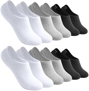 No Show Socks Womens Low Cut Ankle Socks for Women Liner Footies Non Slip Casual Socks for Sneakers 6/8/10 Pairs, 6 Pairs(2 Gary+2 Black+2 White)