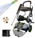 Gardenjack Electric Pressure Washer, High Power 140 Bar 2030PSI Jet Wash for Patio Car & Garden Cleaning with 7M Hose & 5 Nozzles