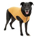 Kurgo Core Dog Sweater, Knit Dog Sweater with Fleece Lining, Cold Weather Pet Jacket, Zipper Opening for Harness, Adjustable Neck, Year-Round Sweater for Large Dogs (Orange, Large)