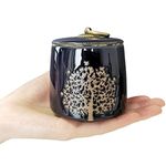 Small Cremation Urns for Human Ashes Adult Male Female - Tree of Life Blue Decorative Urns Mini Pet Urn for Dogs Cats Ashes Keepsake Memorial Box Funeral Set Burial Urns for Cremated Remains Ash Vial