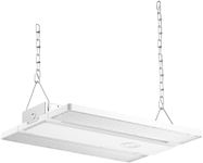 dephen 155W LED Linear High Bay Light - 23256LM LED Shop Light 155W/130W/110W Wattage Adjustable 4000K/5000K Color Tunable Garage Ceiling Lights for Supermarkets, Factory UL-Listed 1 Pack