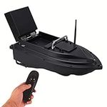 GRUO RC Fishing Bait Boat, 2.4Ghzs One Hand Remote Control Fishing Boat Fish Finder Intelligent Bait Boat 2kg Load Bearing Fishing Lure Bait Boat for River/Lakes/Shallow Waters, Black