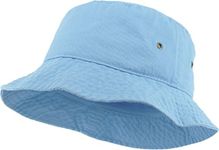 KBETHOS® 100% Cotton Washed Bucket Hat, 3. Sky Blue, Large-X-Large