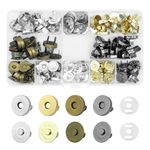 MABAHON 48 Set Magnetic Clasps for Bags,Snap Fasteners 18mm and 14mm Metal Magnetic Buttons,snap Buttons with Storage Box for Bag Making Supplies Purse Handbag Accessories Backpack Leather DIY Craft