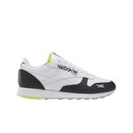 Reebok Footwear Men's Classic Leather Shoes Cblack/Ftwwht/Aciyel, Size 7