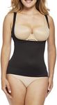 Naomi & Nicole womens Naomi and Nicole Women's Unbelievable Comfort Step in Torsette Shapewear, Black, Large Camisole, Black, Large US