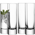LSA International Bar Long Drink Glass 250 ml Clear | Set of 4 | Mouthblown and Handmade Glass | BR09