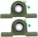 Donepart 5/8" Pillow Block Bearing, UCP202-10 Mounted Bearings, 5/8inch Bore, 2-Bolt Flange, Self Aligning Cast Iron Housing, Set Screw Locking Style Flange Pillow Bearing for Industrial Equipment