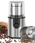 Andizun Coffee Grinder Electric, 350W Motor 80g Capacity Spice Grinder Electric with 304 Stainless Steel Blades for Coffee Beans, Nuts, Pepper