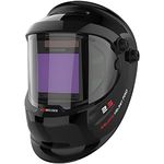 YESWELDER Large Viewing True Colour Welding Mask Solar Powered Auto Darkening Welding Helmet with SIDE VIEW, 4 Arc Sensor Wide Shade 4/5-9/9-13 Welder Mask for TIG MIG ARC