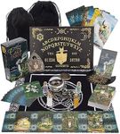 Spirit Board | Ouija with Planchette Accessories | Tarot Cards Deck Gift Set | Tarot Cards Deck Fortune Telling Game Craft Cardboard for Beginners and Expert Readers | Witch Kit (Cat Style)