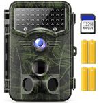 Vikeri 4K 32MP Trail Camera, Game Camera with Night Vision 0.2 Trigger Time Motion Activated 120°Wide Camera Lens, IP66 Hunting Camera with 40pcs No Glow Infrared LEDs 2.4''LCD for Wildlife Monitoring