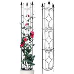 Thealyn Garden Trellis 2 Pack 182 cm H x 31 cm W Metal Plant Trellis Indoor/Outdoor Metal Garden Trellis Plant Trellis for Potted Plants Climbing Houseplants Flowers