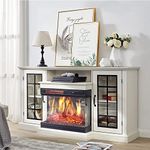 AMERLIFE 3-Sided Glass Fireplace TV