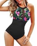 TcIFE One Piece Swimsuits for Women Tummy Control Bathing Suit High Neck Swimwear