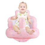 Inflatable Baby Chair, AirSwim Baby Inflatable Seat for Babies 3 Months and Up Summer Inflatable Baby Seat for Sitting Up, Blow Up Baby Floor Seat with Built in Air Pump, Strawberry