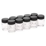 Cystal Clear Box of 10/20 Empty 3/4-Ounce, (22cc) Glass Bottle Air Brush Depot Airbrushing Accessories (10pcs)