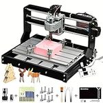 SainSmart Genmitsu 3018-PRO CNC Router Machine, GRBL Control 3 Axis Plastic Acrylic PCB PVC Wood Carving Milling Engraving Machine with Upgraded Power Adapter, XYZ Working Area 300x180x45mm